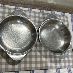 2 - Stainless Steel Pans used on stove
